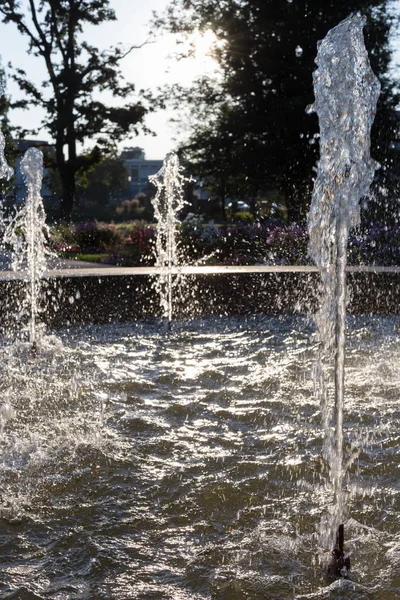 Fonte Primavera Luz Sol Manhã — Fotografia de Stock