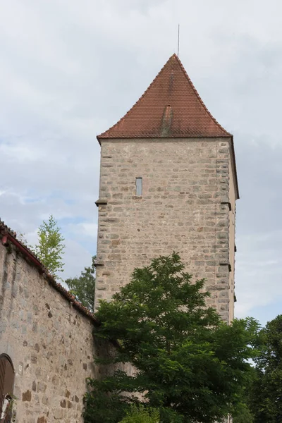 Una Ciudad Histórica Bavaria Sur Alemania Verano Viejas Torres Techos — Foto de Stock