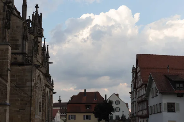 Lors Une Soirée Juillet Dans Une Ville Impériale Sud Allemagne — Photo