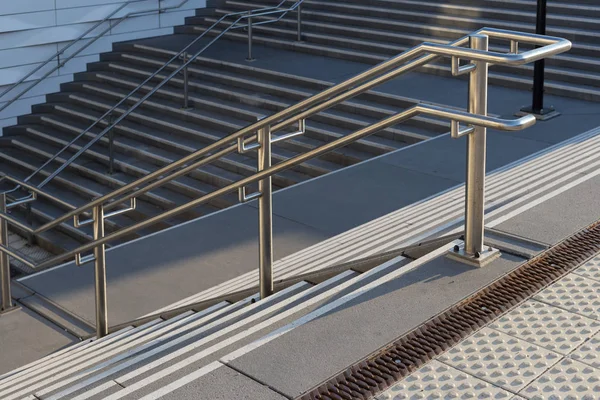 Escalier Une Gare Matin Août Allemagne Sud Près Stuttgart — Photo