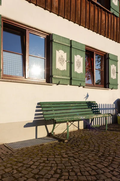 Casa Campo Bavariana Tarde Verano Cálido Sol Del Sur Alemania — Foto de Stock