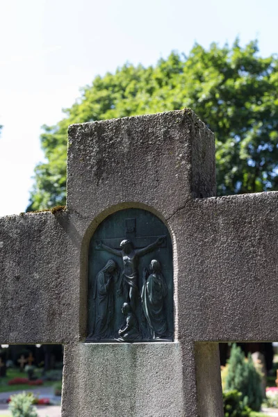 Cementerio Verano Del Sur Alemania Ciudad Histórica — Foto de Stock