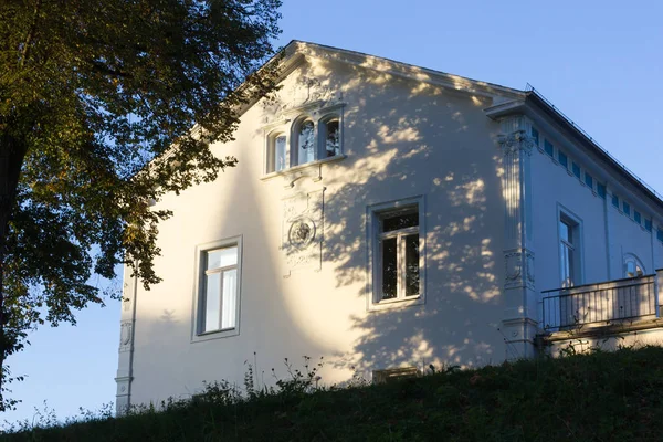 Fasader Arkitektur Och Träd Historisk Stad September Höstsäsong Södra Tyskland — Stockfoto