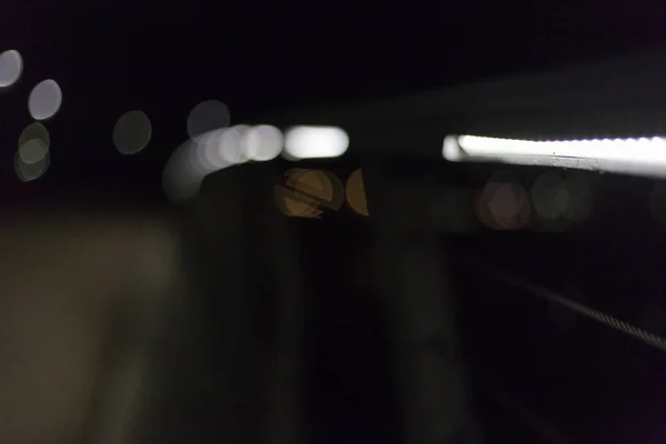 Astratto Ponte Pedonale Notte Nella Città Tedesca Meridionale Vicino Stoccarda — Foto Stock