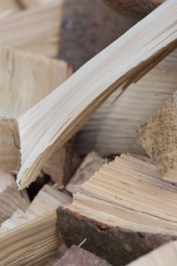 küme içinde toplanan çeşitli kıyılmış günlükleri