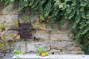 bir şehir Güney Almanya kırsal bir yazlık bahçe yanında cephe çiçek Güz