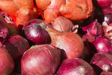 Temmuz ayında Güney Almanya gördüğünüz stand sebze soğan, salata, havuç ve daha fazla tür bir şehir sokak piyasada çok güneşli bir günde