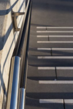 bir Ağustos sabahı trainstation stuttgart yakınındaki Güney Almanya'da, merdiven