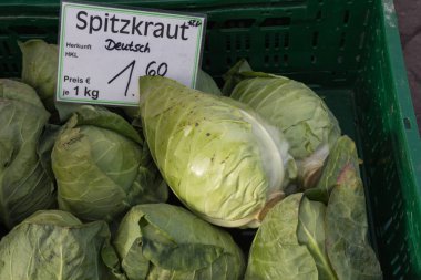 sebze lahana ve Almanlar sonbahar ay Ekim gıda piyasada küçük kırsal City Güney Almanya kırsalında olarak