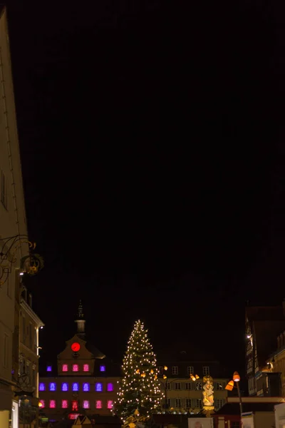 Feria Navidad Con Decoración Navideña Mercado Noviembre Sur Ciudad Histórica — Foto de Stock