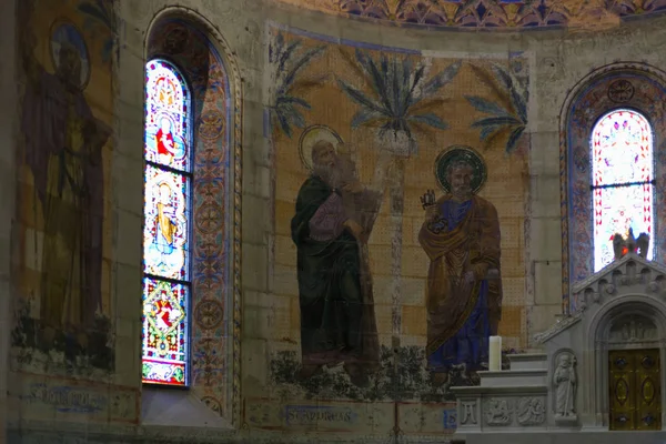 Römische Baudetails Einer Historischen Kirche Schwäbisch Gmünd — Stockfoto