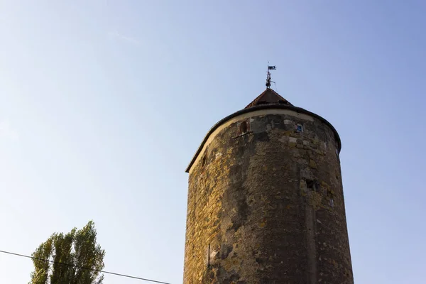 Fasády Budov Architektonických Detailů Slunečného Letního Odpoledne Jižním Německu Pro — Stock fotografie