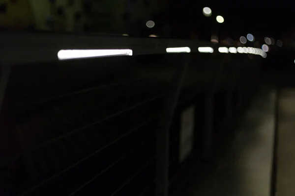Абстрактный Пешеходный Мост Ночью Южной Германии Недалеко Штутгарта Боке Главе — стоковое фото