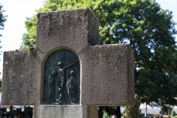 Cementerio Verano Del Sur Alemania Ciudad Histórica — Foto de Stock