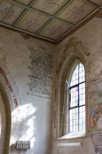 Historické Město Jižním Německu Podzim Vidět Kapli Ozdoby Svícny Stropy — Stock fotografie