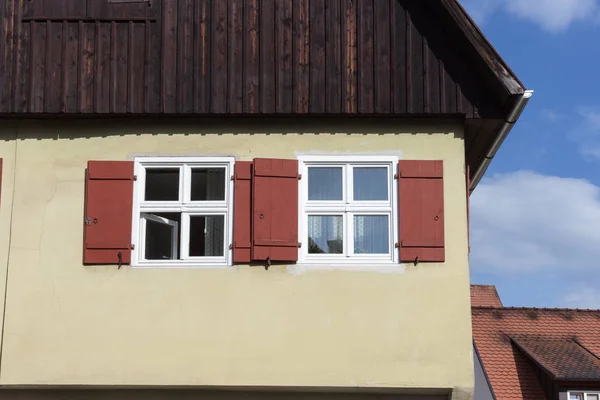 Una Ciudad Histórica Bavaria Sur Alemania Verano Viejos Edificios Madera — Foto de Stock