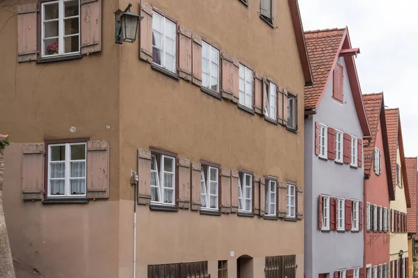 Historisk Stad Bayern Södra Tyskland Sommaren Gamla Trä Ram Timmerbyggnader — Stockfoto