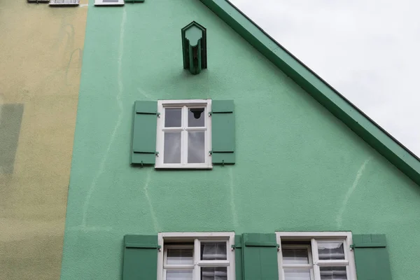 Una Ciudad Histórica Bavaria Sur Alemania Verano Viejos Edificios Madera —  Fotos de Stock