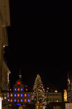 Noel Noel dekorasyonu Kasım güneye Alman tarihi şehir Münih ve stuttgart yakınındaki pazarda Tarih ile adil