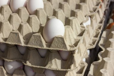 çok güneşli Güney Almanya'da Temmuz ayında stand ile bir şehir sokak piyasada ödeme ve depolama kabin yumurtalarının kapalı da yiyecek toplama kutusuna el eller görmek