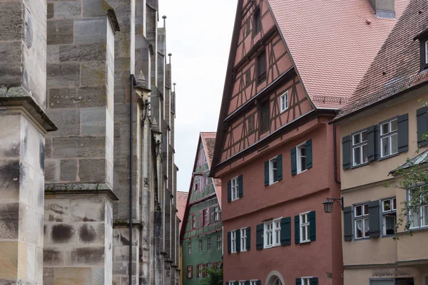 Историческом Городе Бавария Южной Германии Летом Старые Деревянные Деревянные Каркасы — стоковое фото