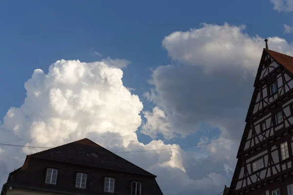 Lors Une Soirée Juillet Dans Une Ville Impériale Sud Allemagne — Photo