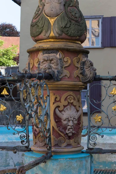 Uma Cidade Imperial Sul Alemanha Você Arquitetura Fonte Figuras Detalhes — Fotografia de Stock