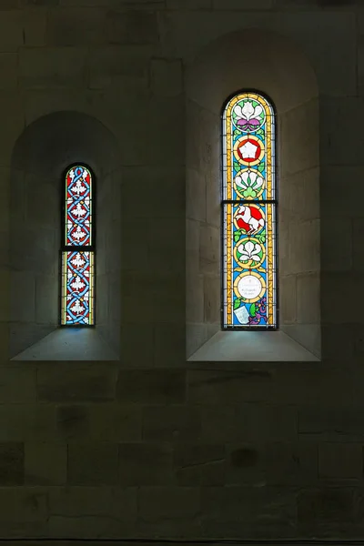 Romeinse Architectuur Details Voor Een Historische Kerk Zuid Duitsland Stad — Stockfoto