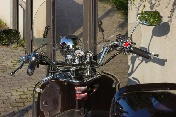 Motor Scooter Met Retro Vintage Stijl Zonnige Middag Zuid Duitsland — Stockfoto