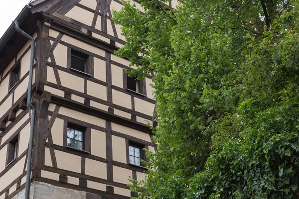 Történelmi Város Bajorország Déli Németországban Nyári Látod Épületek Családi Házak — Stock Fotó