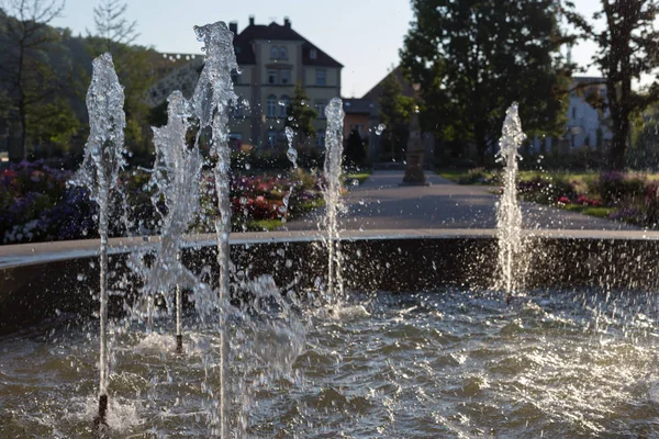 Fuente Primavera Sol Mañana — Foto de Stock