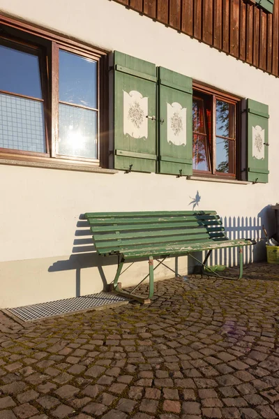 Casa Campo Bavariana Tarde Verano Cálido Sol Del Sur Alemania — Foto de Stock