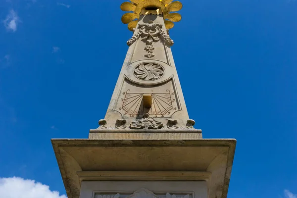 Reloj Sol Parque Histórico Rokoko Sur Alemania Julio Día Verano —  Fotos de Stock