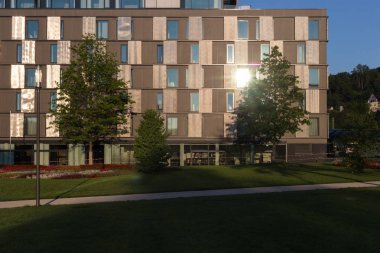 modern otel cephe sabah stuttgart yakınındaki Güney Almanya'da ışık