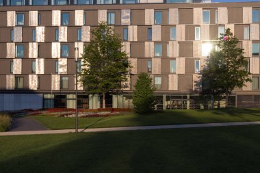 modern otel cephe sabah stuttgart yakınındaki Güney Almanya'da ışık