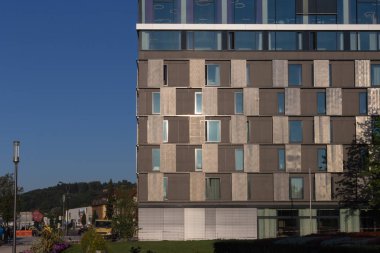 modern otel cephe sabah stuttgart yakınındaki Güney Almanya'da ışık