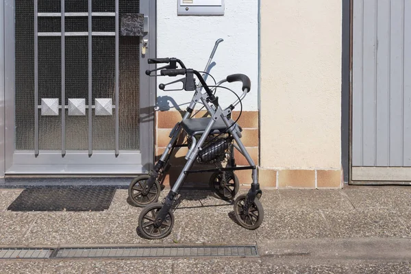 Rollator Front House Door Hot July Summer Day South Germany — Stock Photo, Image