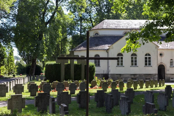 Hřbitově Létě Historického Města Jižní Německo — Stock fotografie