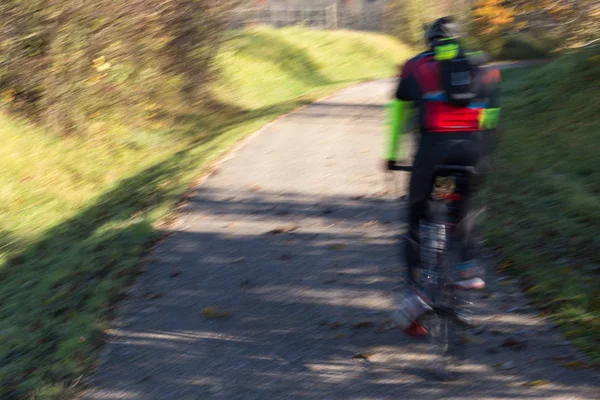 Kola Cyklisty Kteří Bikeway Podzim Listopadu Jižní Německo Krajiny Města — Stock fotografie