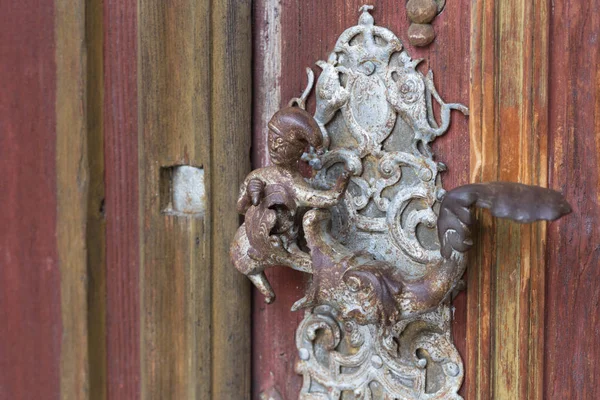 Entrance Door Ornaments Romantic Catholic Church South Germany Historical City — Stock Photo, Image