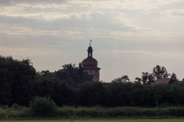 Ville Historique Horizon Lever Soleil Allemagne Sud Ville Bavaroise Avec — Photo