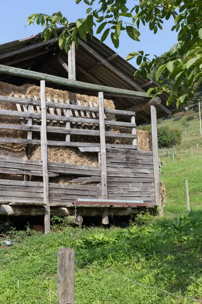 Cabane Bois Septembre Automne Campagne Sud Allemande Couleur Grise Des — Photo