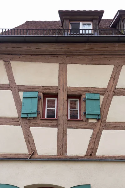 Historical City Bavaria South Germany Summertime Old Wooden Timber Frame — Stock Photo, Image