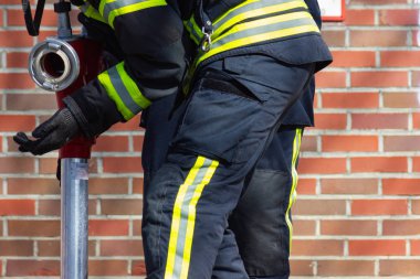 İtfaiye eylem Güney Almanya kırsal kesimde.