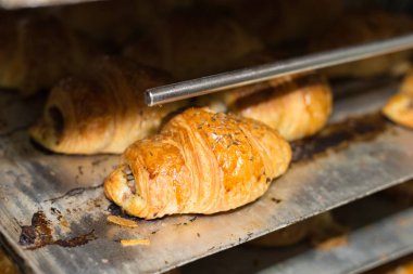 kahverengi lezzetli renkleri Güney Almanya'da bir fırın fırın hamur işleri ve altın ile bir fırın ekmek