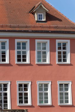 çerçeve townhall çatı ve cephe Güney Almanya tarihi City stuttgart alanı yakınında schorndorf adlı