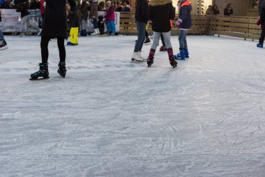 Artistik Patinaj januar kış öğleden sonra pazarda Güney Almanya tarihi