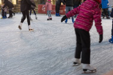Artistik Patinaj januar kış öğleden sonra pazarda Güney Almanya tarihi