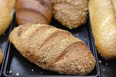 topuz ekmek ve bir fırın Güney Almanya'da sandviç rulo