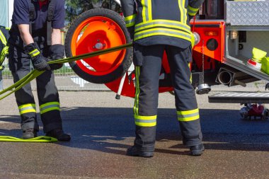 İtfaiye eylem Güney Almanya kırsal kesimde.